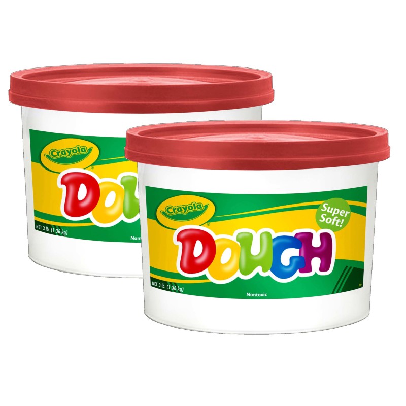 Super Soft Modeling Dough, Red, 3 lb.ucket, Pack of 2