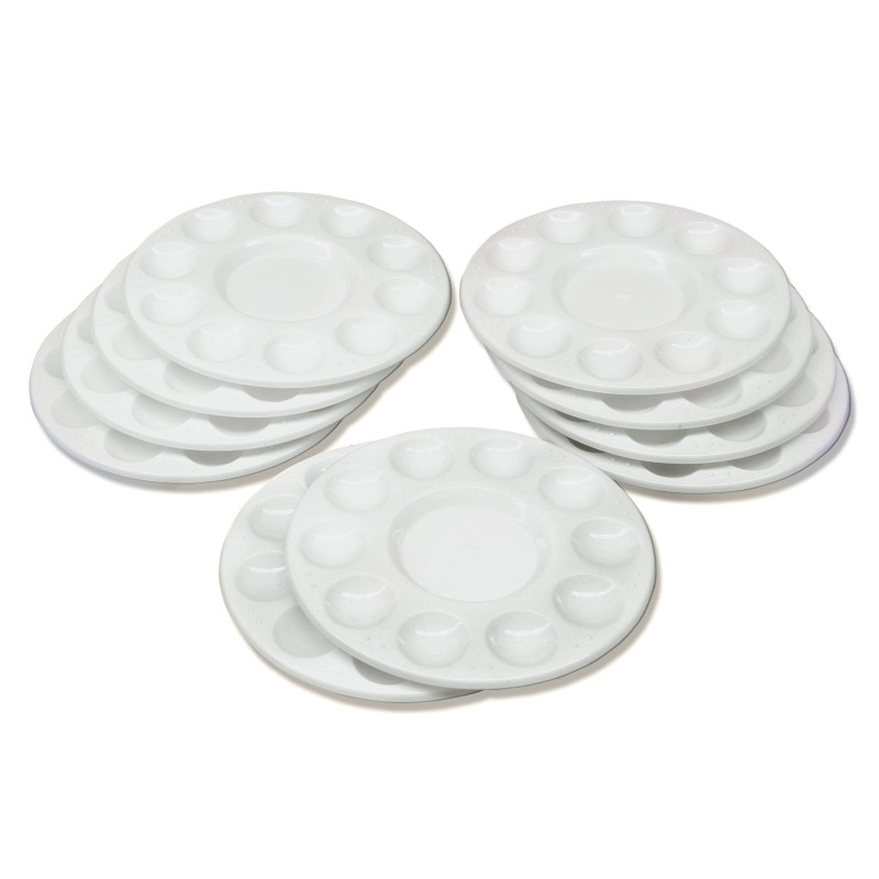 Paint Trays, Round, 10-Well, .75'' Diameter, 10 Trays