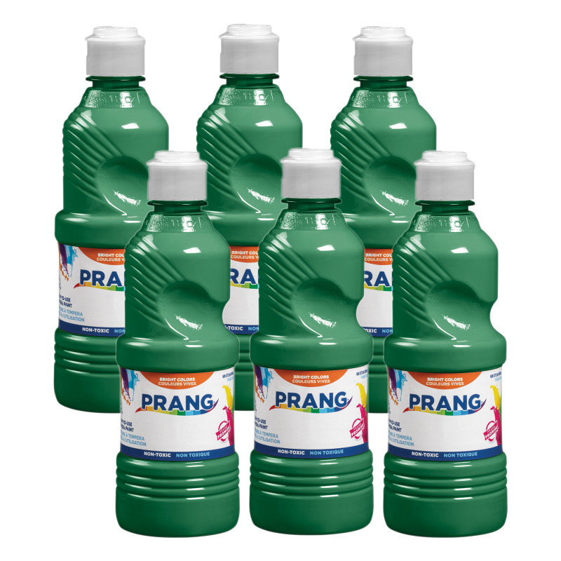 Ready-to-Use Tempera Paint, Green, 16 oz, Pack of 6