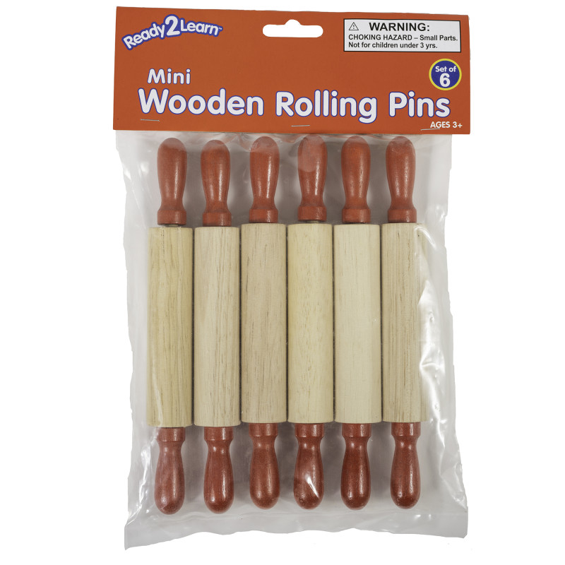 Mini Wooden Rolling Pins - Set of 6
