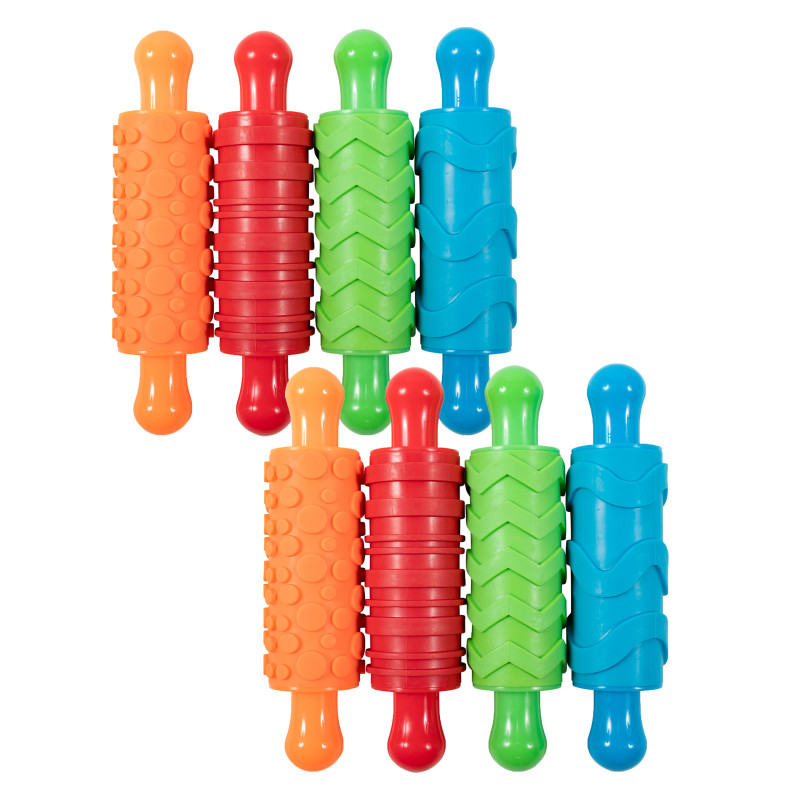 Paint and Clay Texture Rollers - 4 Per Set - 2 Sets