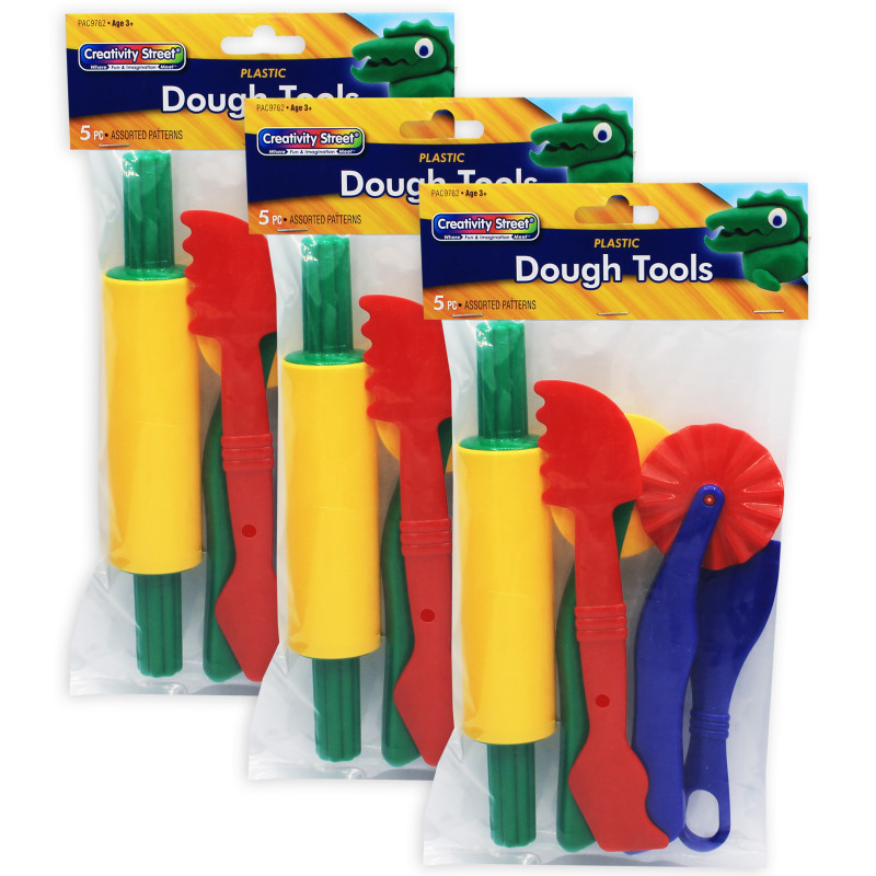 Dough Tools, 5 Assorted Patterns, 5'' to 8'', 5 Per Set, 3 Sets