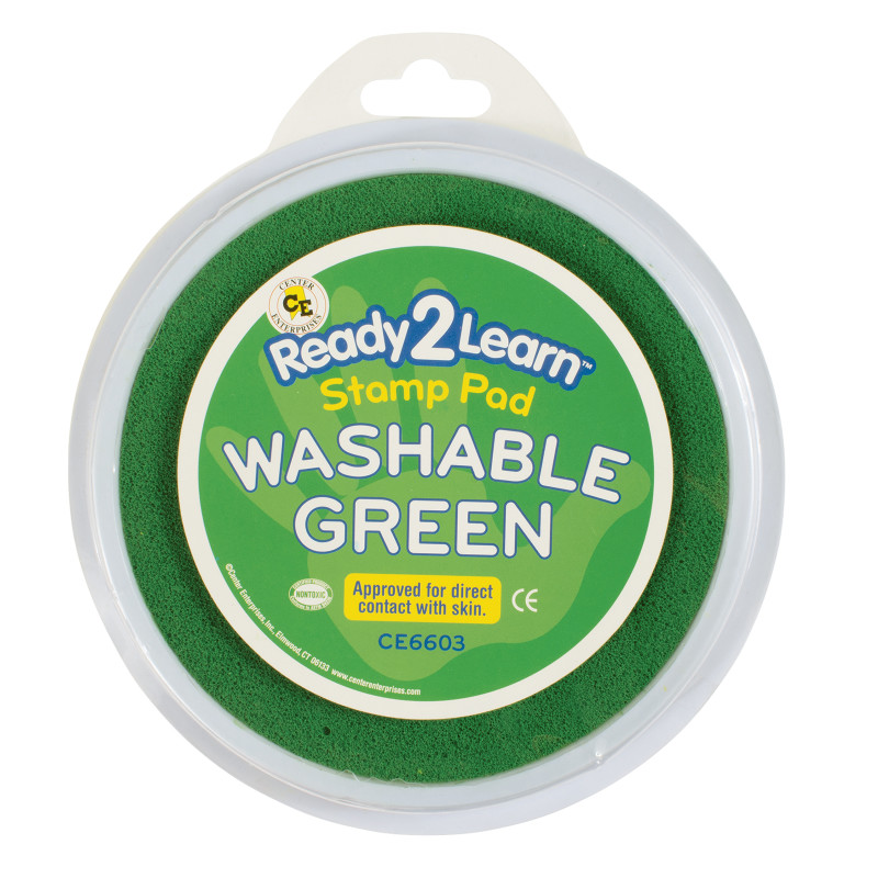 Jumbo Circular Washable Stamp Pad - Green - .75'' di.
