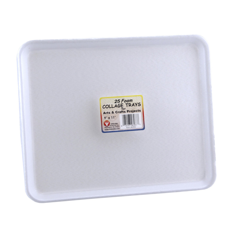 Foam Trays, 9'' x 11'', Pack of 25