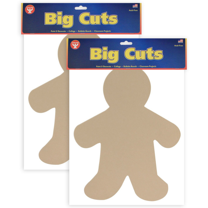 Multicultural Colors People Shape Card Stock Cut-Outs, 16'' Me Kid, 24 Per Pack, 2 Packs
