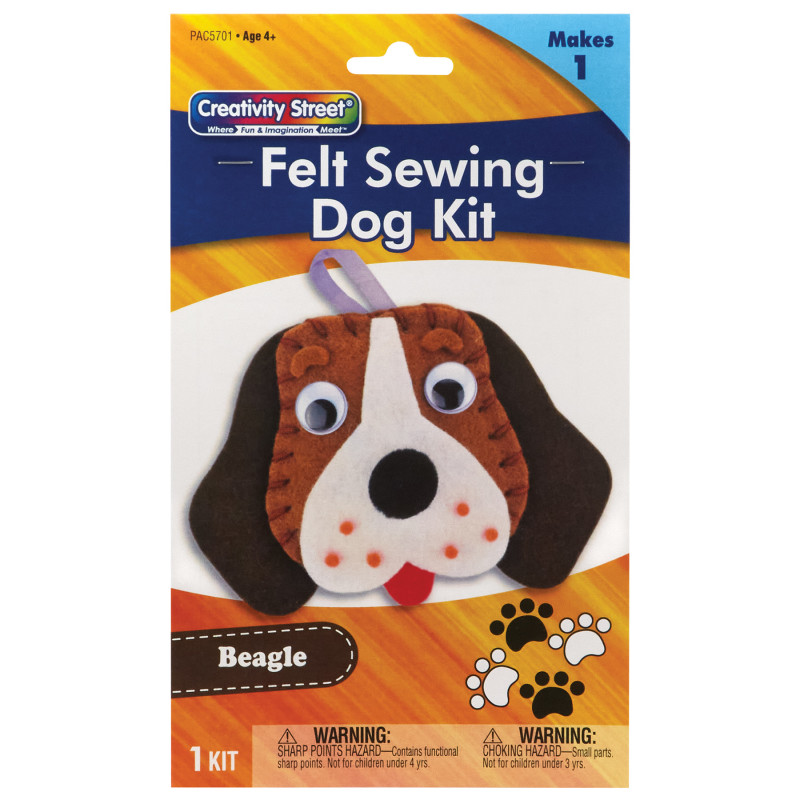 Felt Sewing Dog Kit, Beagle, 5'' x .5'' x 1'', 1 Kit