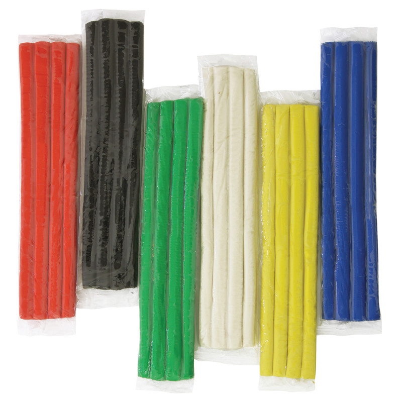 Extruded Modeling Clay, 6 Assorted Colors, 6 Sticks, 1 l.otal