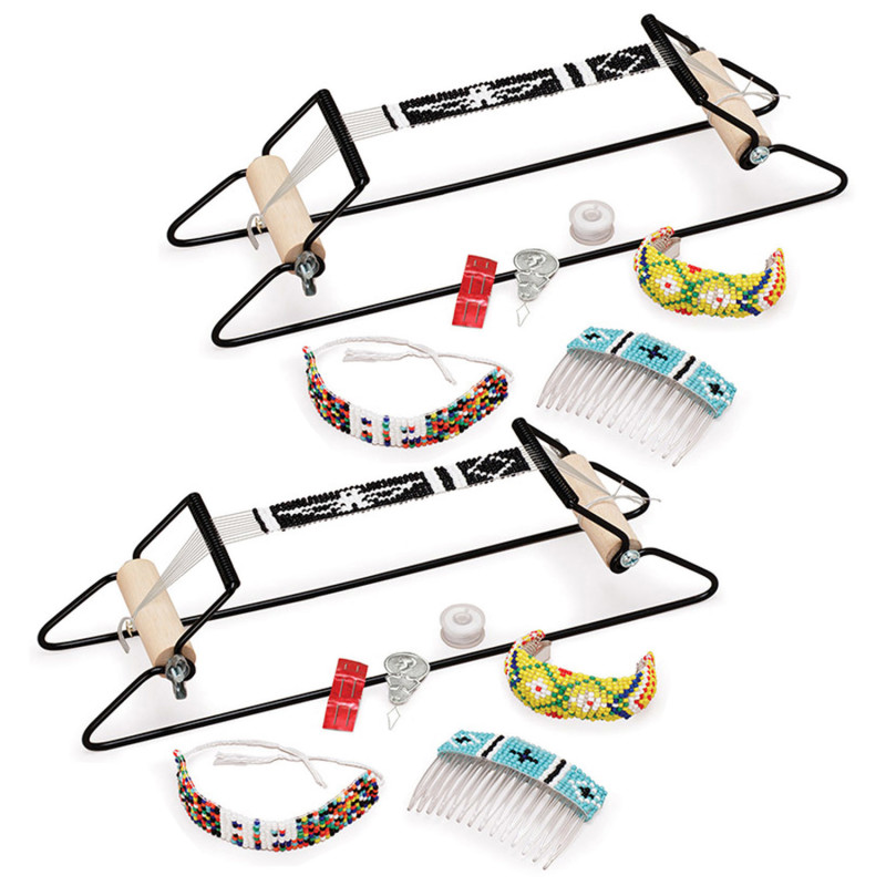 Bead Loom Kit, Assorted Colors, 6'' Beading Area, Pack of 2 Kits