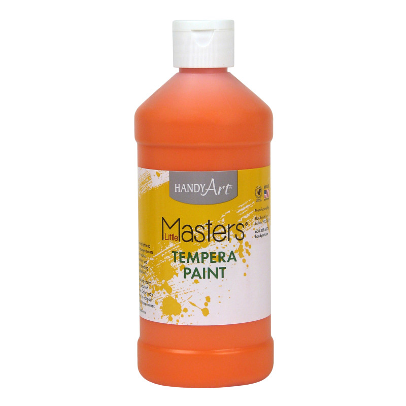 Little Masters Tempera Paint, Orange, 16 oz