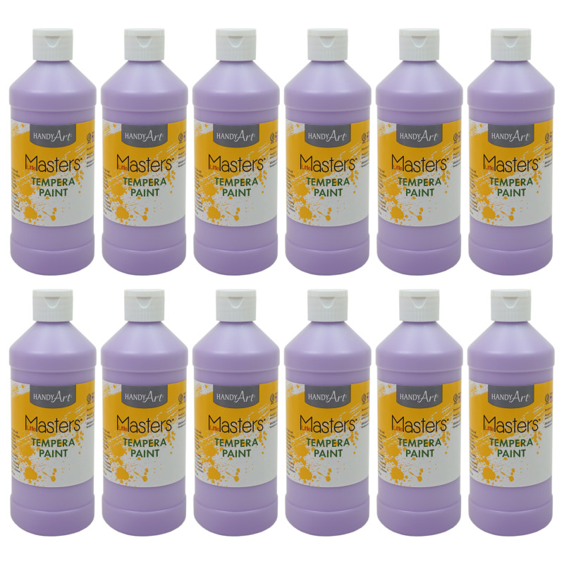 Little Masters Tempera Paint 16 oz. , Light Purple, Pack of 12