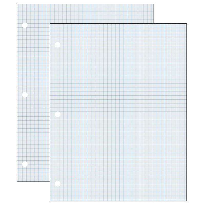 Graphing Paper, White, 2-sided, 1/4'' Quadrille Ruled 8-1/2'' x 11'', 500 Sheets Per Pack, 2 Packs