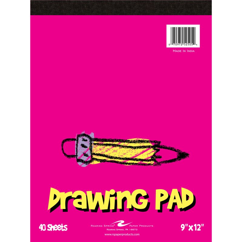 Kid's Drawing Pad, 9'' x 12'', 40 Sheets