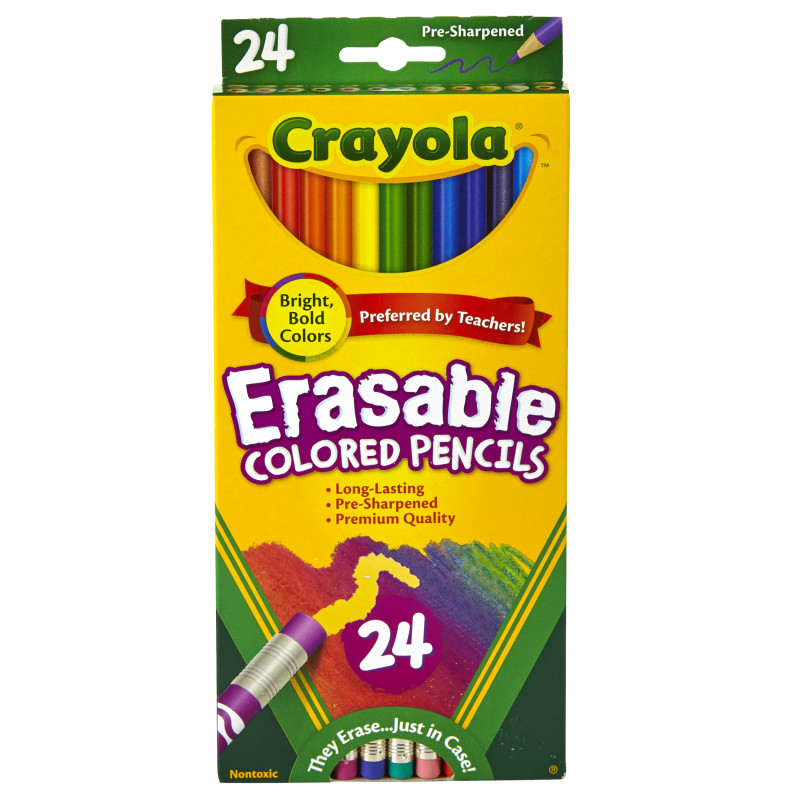 Erasable Colored Pencils, 24 Count