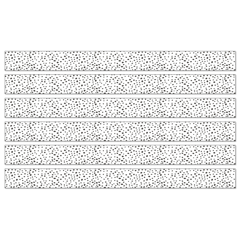 We Belong Black Dots Straight Borders Per Pack, 36 Feet Per Pack, 6 Packs