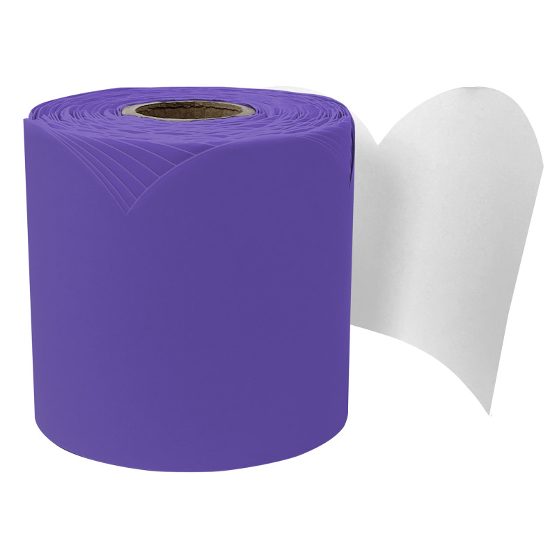 Rolled Scalloped Bulletin Board Border, Deep Purple, 65 Feet