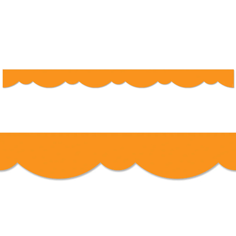 Core Decor Orange Stylish Scallops EZ Border, 48 Feet