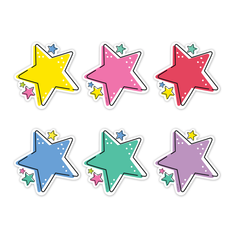 Star Bright Stars 6'' Designer Cut-Outs, Pack of 36