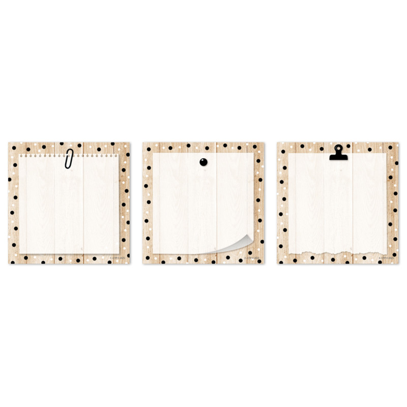 Core Decor Polka Dots on Wood 3'' Designer Cut-Outs, Pack of 36