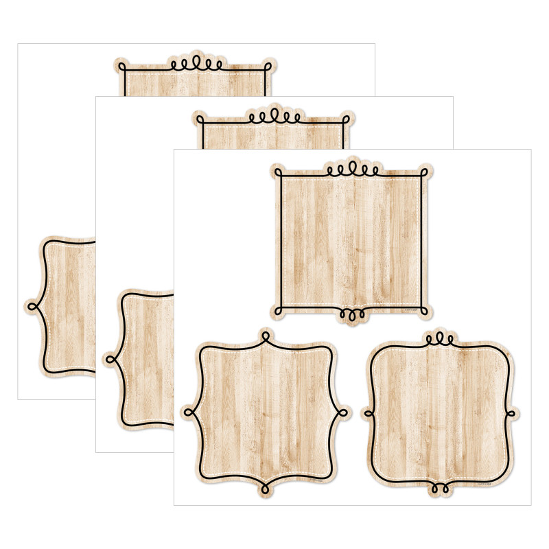 Core Decor Loop-de-Loop on Wood 6'' Designer Cut-Outs, 36 Per Pack, 3 Packs