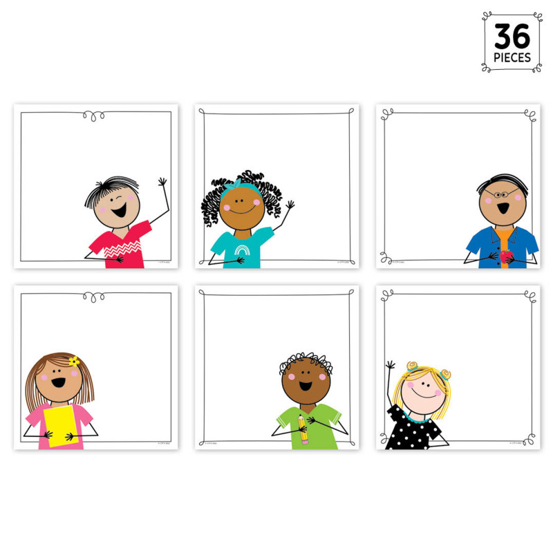 Stick Kids 6'' Designer Cut-Outs, Pack of 36
