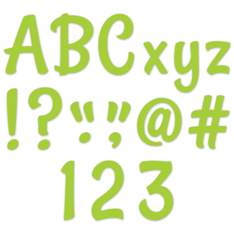Stylish Lime Green 4'' Designer Letters, 235/Pack