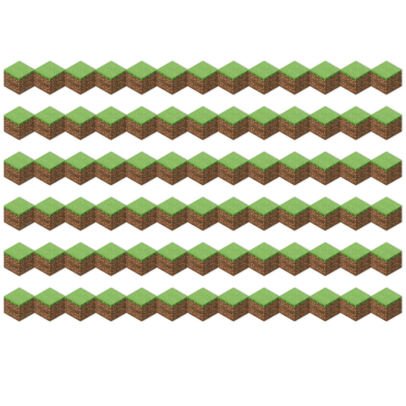 Minecraft Die-Cut Blocks Extra Wide Trim, 37 Feet Per Pack, 6 Packs