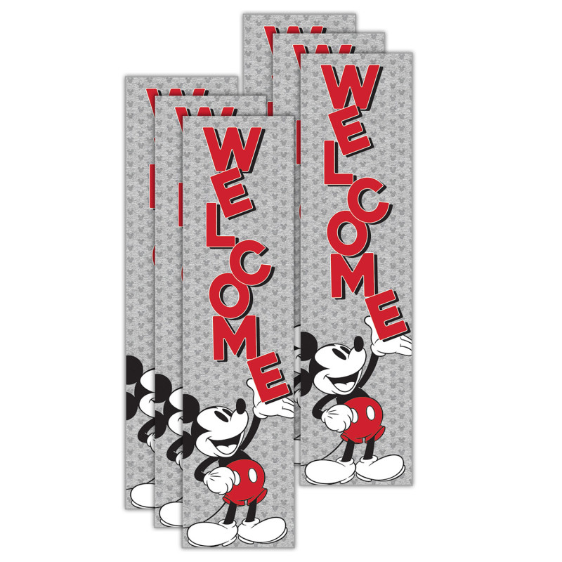 Mickey Mouse Throwback Welcome Vertical Banner, 12'' x 45'', Pack of 6