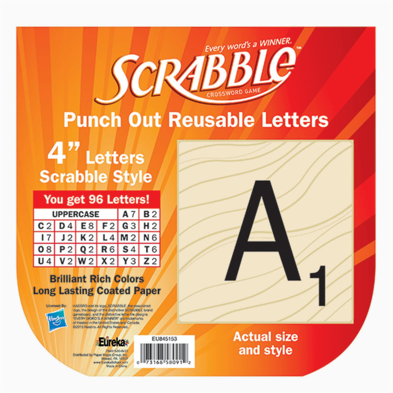 Scrabble Deco 4'' Letters, 96 Letters