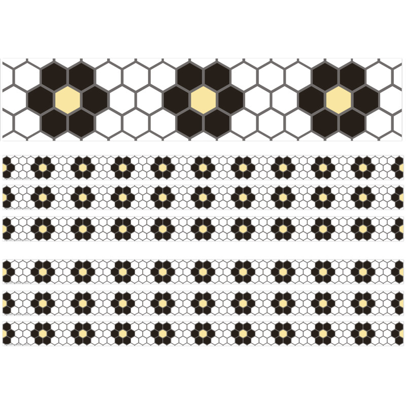 The Hive Floral Mosaic Deco Trim, 37 Feet Per Pack, 6 Packs
