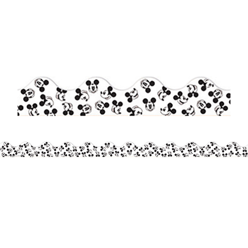 Mickey Mouse Throwback Tossed Mickeys Deco Trim, 37 Feet