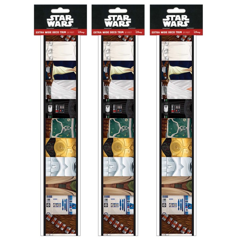 Star Wars Extra Wide Deco Trim, 37 Feet Per Pack, 3 Packs