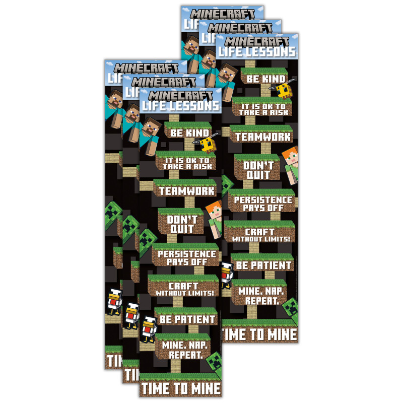 Minecraft Life Lessons Banner, 12'' x 45'', Pack of 6