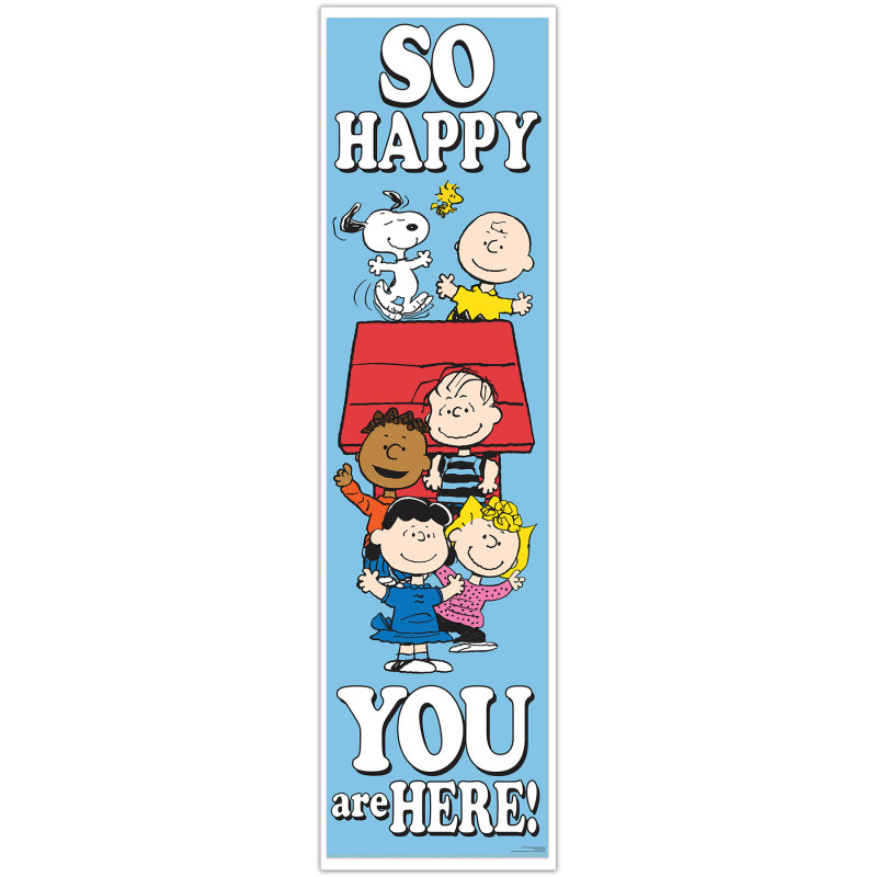 Peanuts So Glad You Are Here! Banner - Vertical
