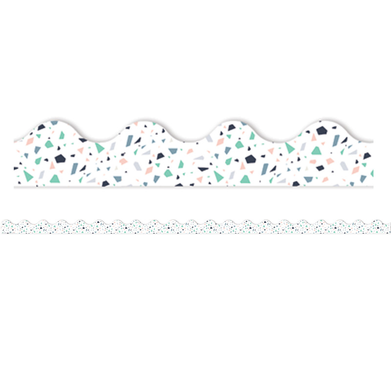 Simply Sassy White Terrazzo Deco Trim, 37 Feet