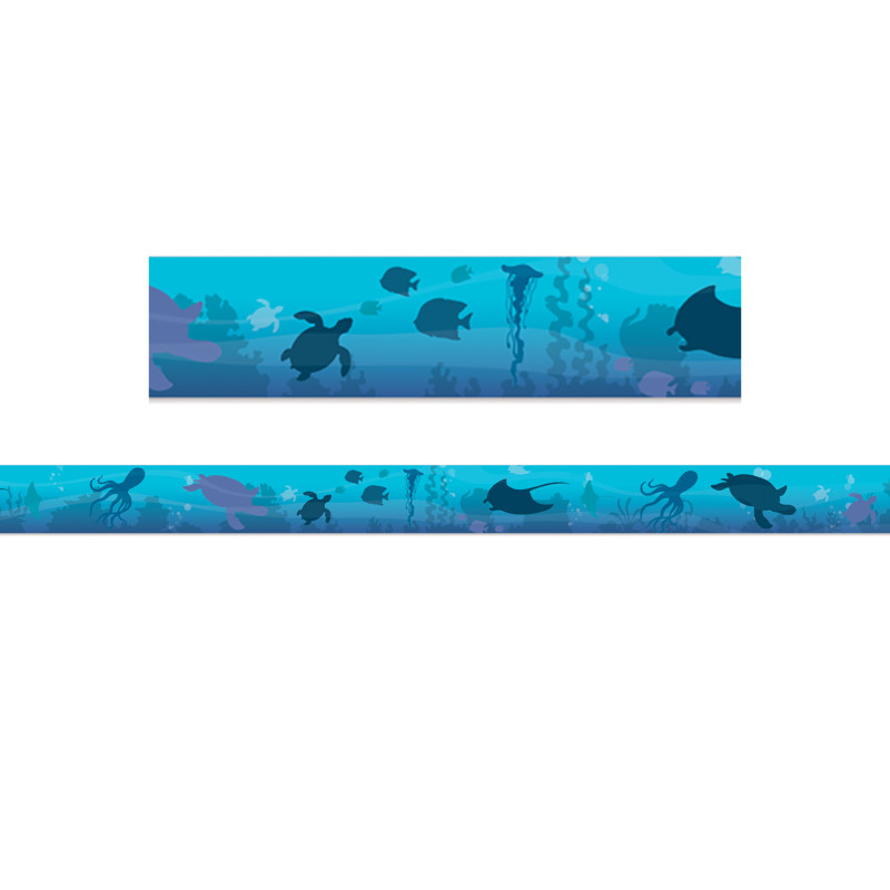Seas the Day Blue Silhouettes Deco Trim, 37 Feet