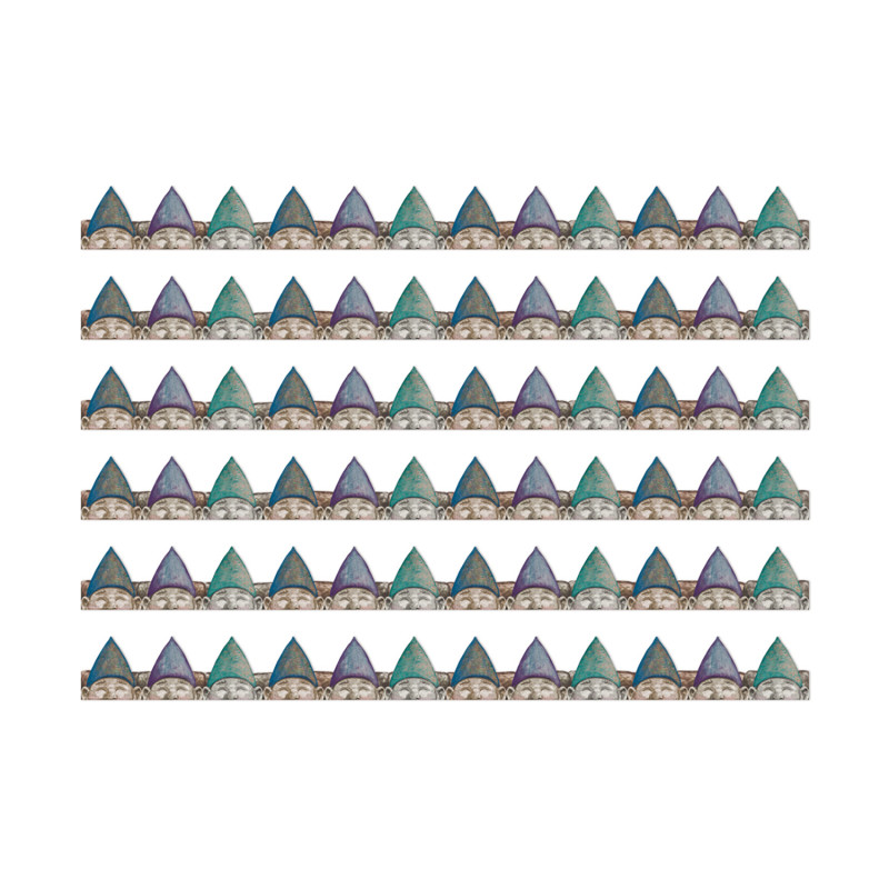 Curiosity Garden Peeking Gnomes Extra Wide Deco Trim, 37 Feet Per Pack, 6 Packs