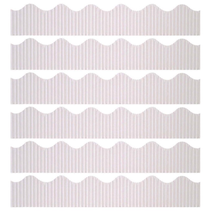 Decorative Border, White, 2-1/4'' x 50', 6 Rolls