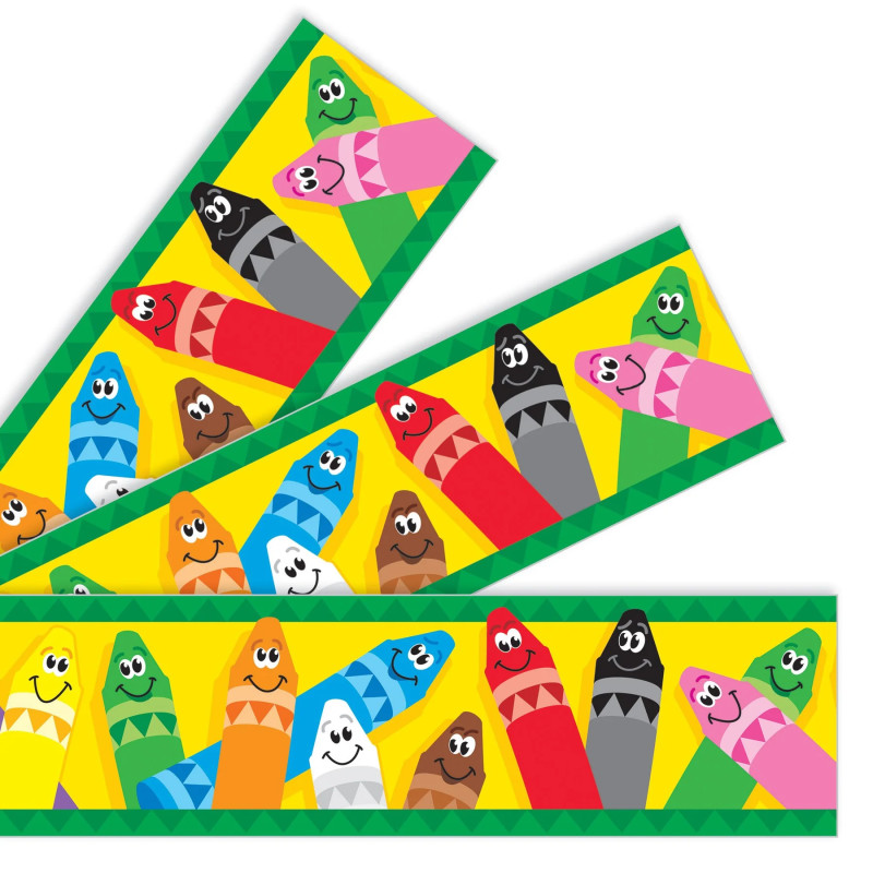 Colorful Crayons Bolder Borders, 3. 75'