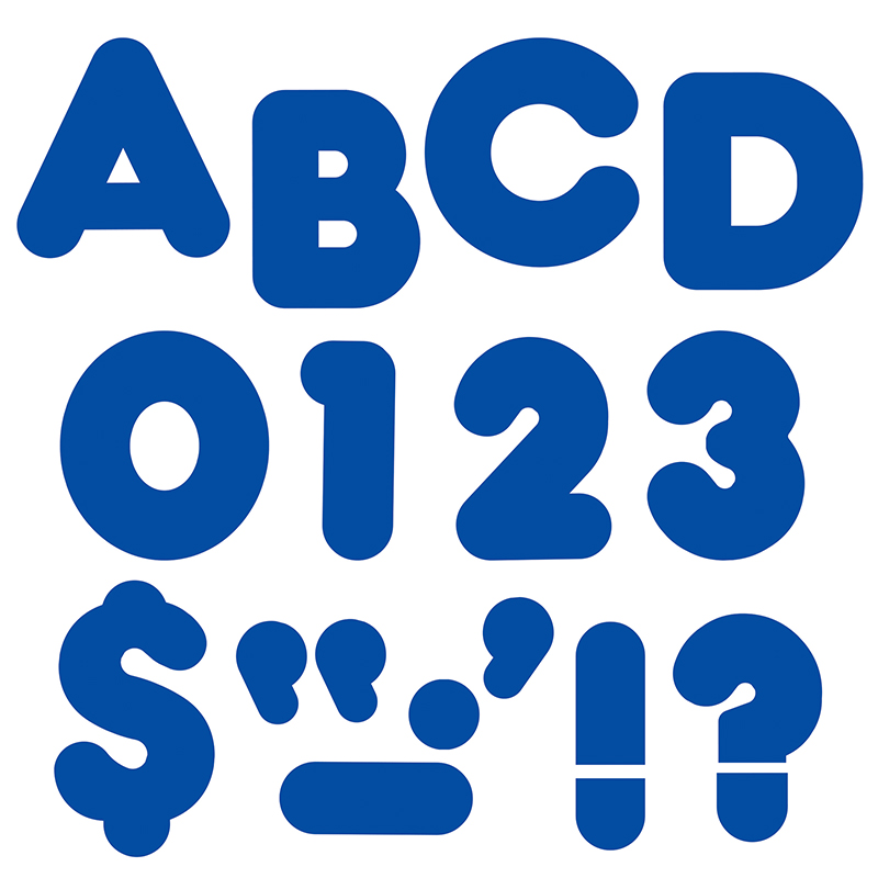 Royal Blue 4'' Casual Uppercase Ready Letters