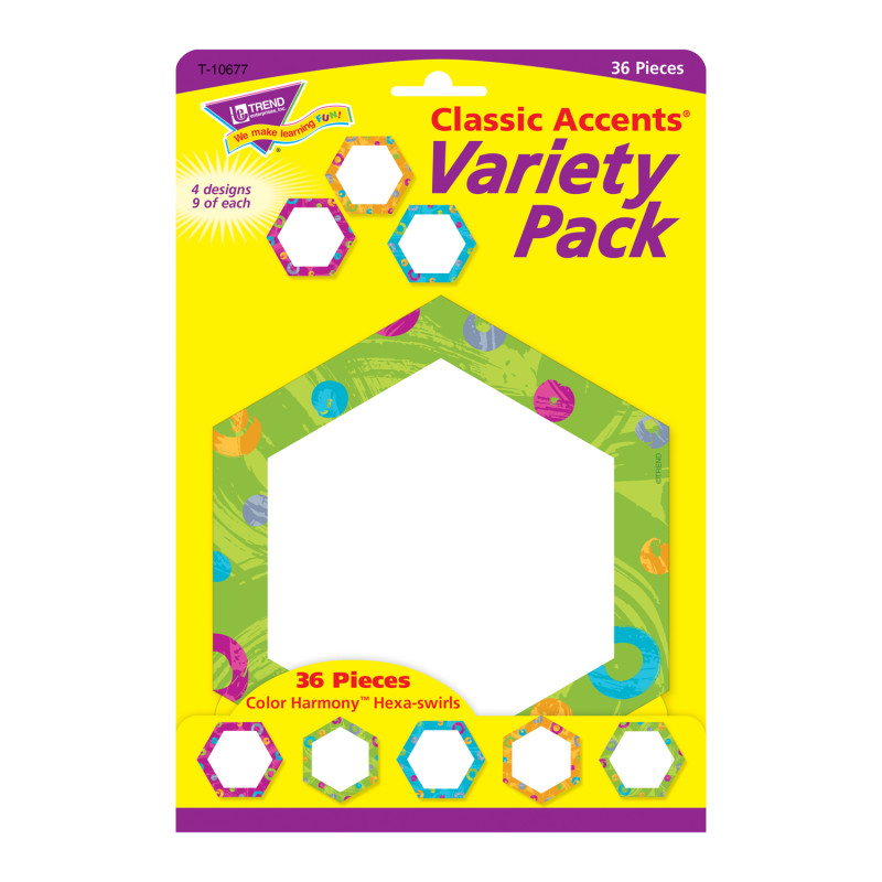 Color Harmony Hexa-swirls Classic Accents Va. ack, 36 ct
