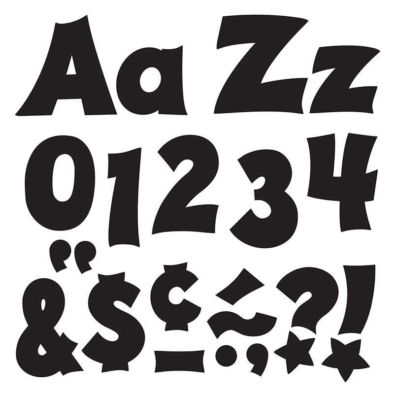 Black 4-Inch Friendly Uppercase/Lowercase Combo Pack (EN/SP) Ready Letters