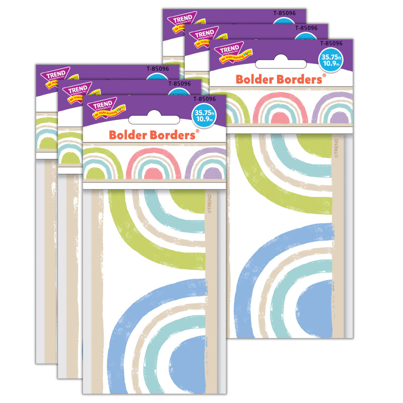 Rainbow Cheer Bolder Borders, 3. 75 Feet Per Pack, 6 Packs