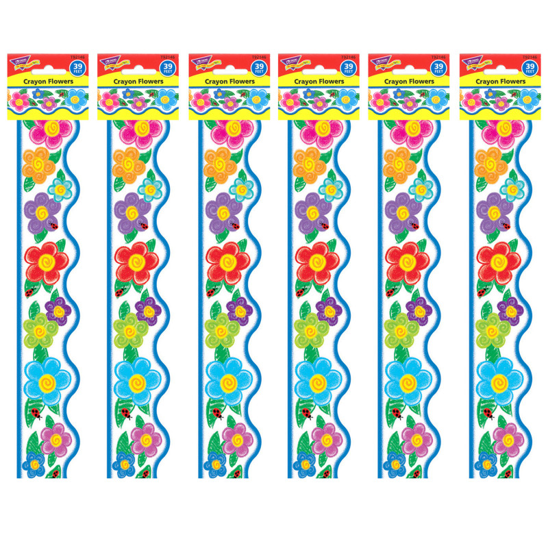 Crayon Flowers Terrific Trimmers, 39 Feet Per Pack, 6 Packs