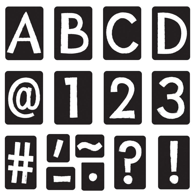 Black 4'' Tiles Uppercase Ready Letters, 150 Pieces