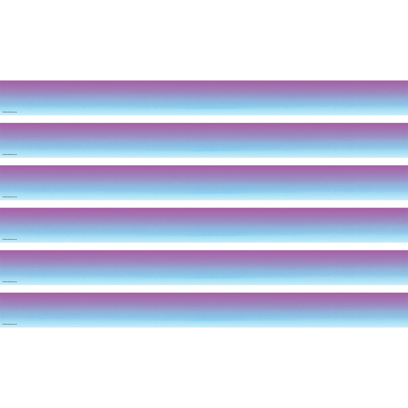 Purple and Blue Color Wash Straight Border Trim, 35 Feet Per Pack, 6 Packs