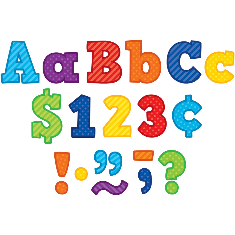 Playful Patterns Bold Block 3'' Letters Combo Pack, 443 Pieces