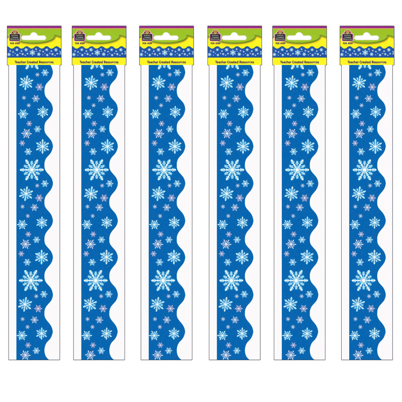 Snowflakes Border Trim, 35 Feet Per Pack, 6 Packs