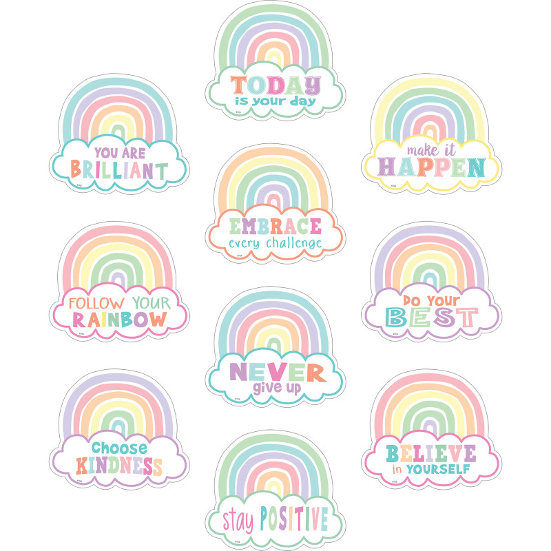 Pastel Pop Positive Sayings Accents, Pack of 30