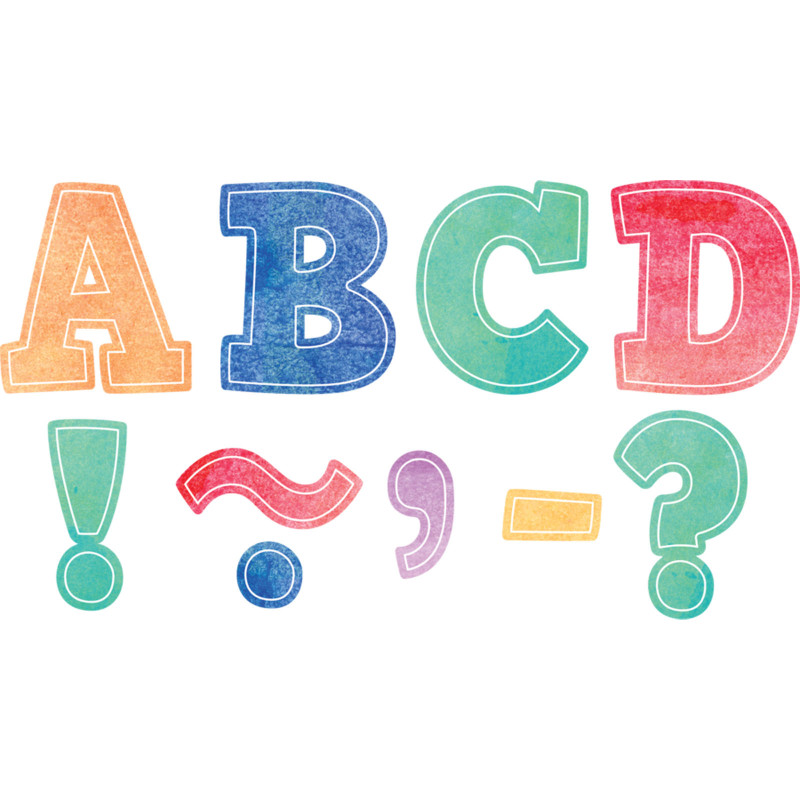 Watercolor Bold Block 3'' Magnetic Letters