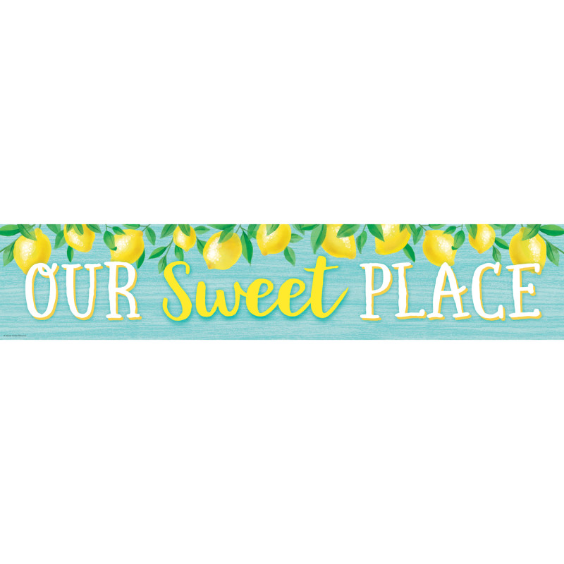 Lemon Zest Our Sweet Place Banner, 8'' x 39''